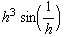 h^3 sin(1/h)