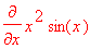 diff(x^2*sin(x),x)