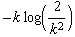-k log(2/k^2)